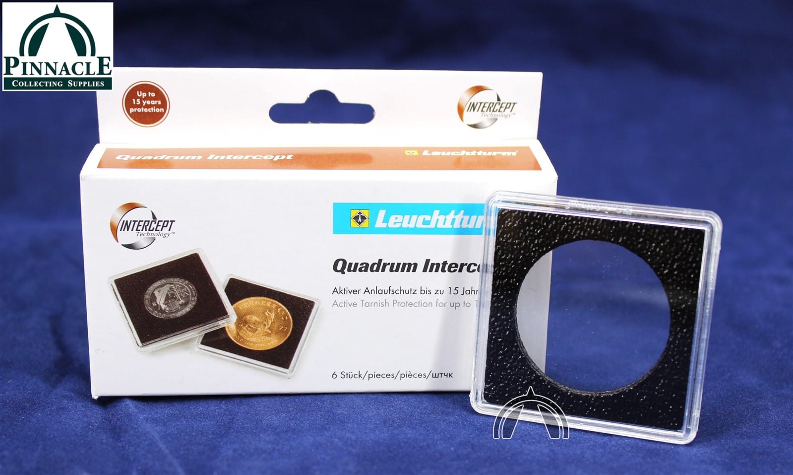 6 Pack Of 34Mm Quadrum Intercept 2&Quot;X2&Quot; Coin Holders | Us Gold $20 Saint Gaudens 1 6 Pack of 34mm QUADRUM INTERCEPT 2"x2" Coin Holders | US Gold $20 Saint Gaudens