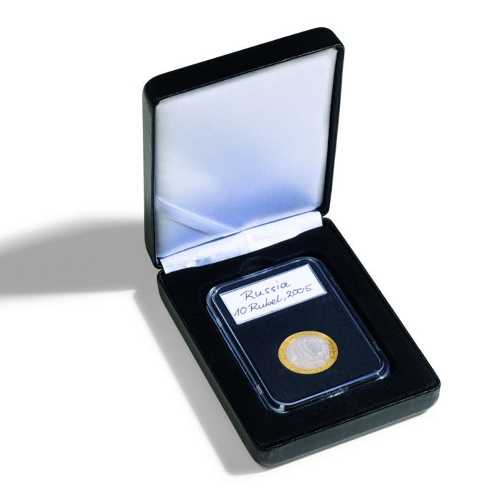 Black Leatherette Single Slab Box For Pcgs Ngc Anacs &Amp; Others 2 1/2 X 3 3/8&Quot; 3 Black Leatherette Single Slab Box for PCGS NGC ANACS & Others 2 1/2 x 3 3/8" - Image 3