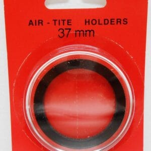 37mm Airtite Coin Capsule Holder w/ Black Ring for $7 Silver Strike