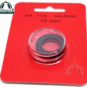 16mm Model A Airtite Air Tight Coin Capsule Holder w 16mm Black Ring / A16