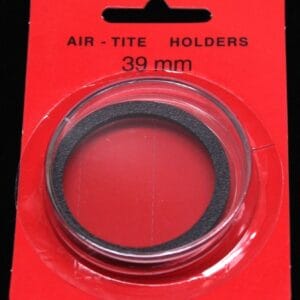 39mm AIRTITE CAPSULE w/BLACK RING FOR 1oz SILVER or COPPER ROUNDS - FREE SHIP