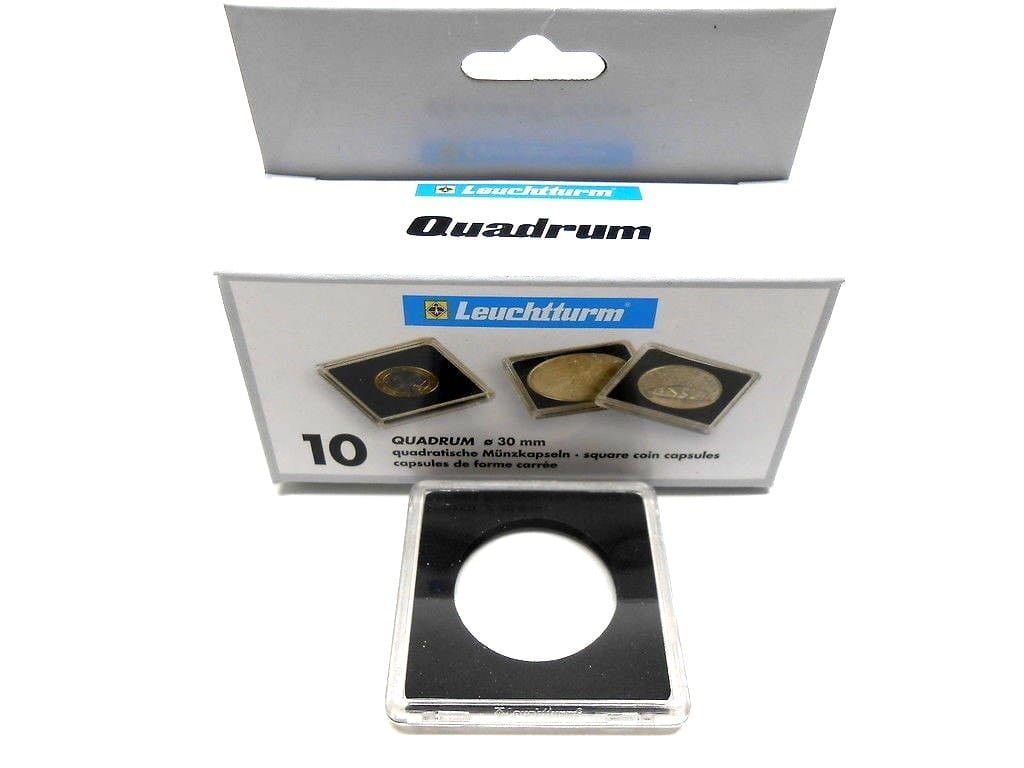 10 Quadrum Square Coin Capsule Holders For Liberty Franklin Kennedy Half Dollars 1 10 Quadrum Square Coin Capsule Holders for Liberty Franklin Kennedy Half Dollars