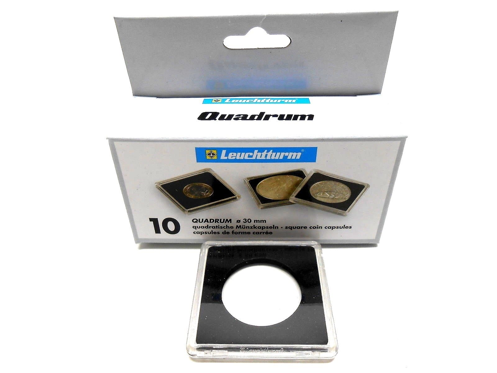10 Quadrum Square Coin Capsule Holders For Liberty Franklin Kennedy Half Dollars 2 10 Quadrum Square Coin Capsule Holders for Liberty Franklin Kennedy Half Dollars - Image 2