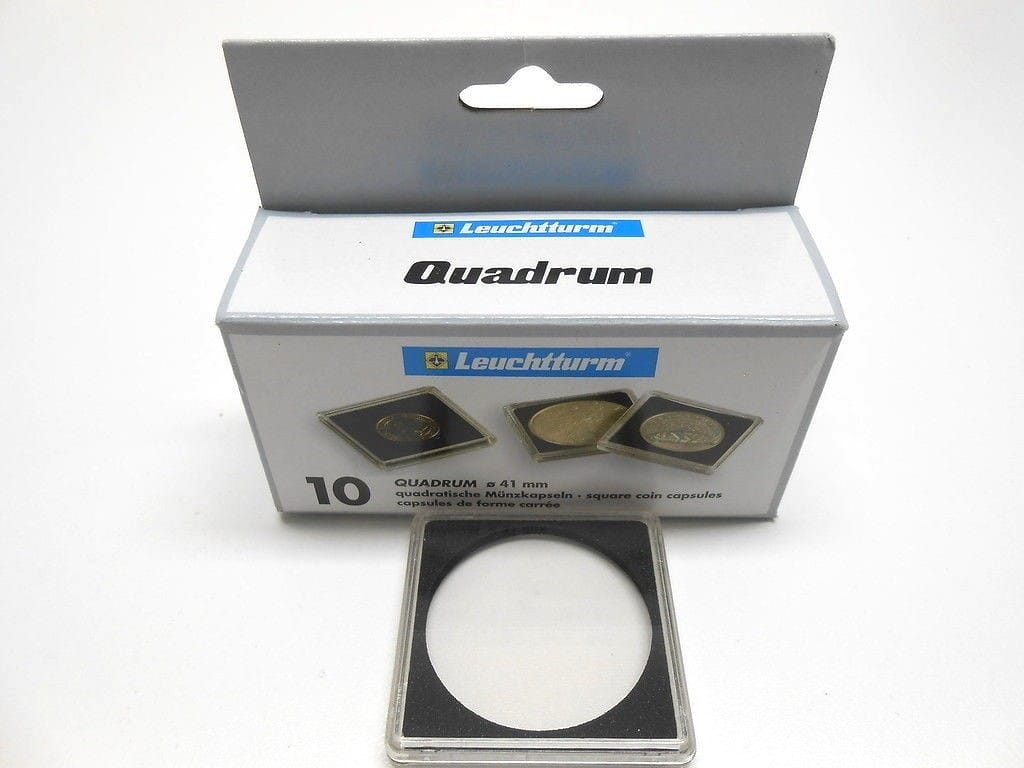 41Mm - 10 Quadrum Square Coin Capsule Holders For 1Oz American Silver Eagles 1 41mm - 10 Quadrum Square Coin Capsule Holders for 1oz American Silver Eagles