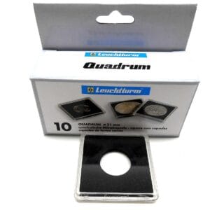 21mm - 10 Quadrum Square Coin Holders (Capsules) for US Nickels, Liberty Buffalo