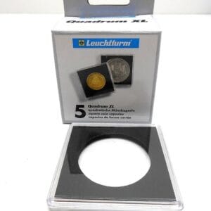 46mm - 5 XL Quadrum Square Coin Capsule Holders for Large Round Coins & Medals