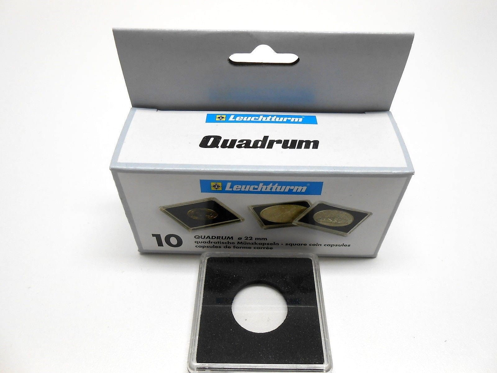 10 Pk Of 22Mm Quadrum 2&Quot;X2&Quot; Square Coin Holders | British 1/4 Oz Gold Britannia 1 10 Pk of 22mm Quadrum 2"x2" Square Coin Holders | British 1/4 oz Gold Britannia
