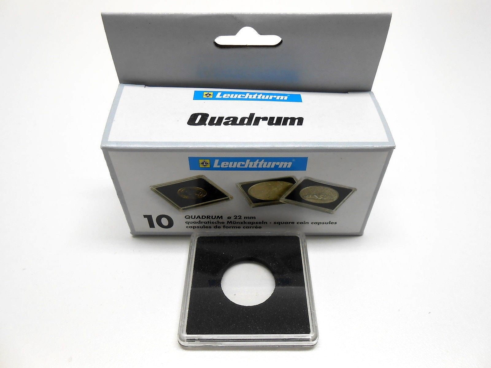 10 Pk Of 22Mm Quadrum 2&Quot;X2&Quot; Square Coin Holders For 1/4Oz Gold Queen'S Beast 2 10 Pk of 22mm Quadrum 2"x2" Square Coin Holders for 1/4oz Gold Queen's Beast - Image 2