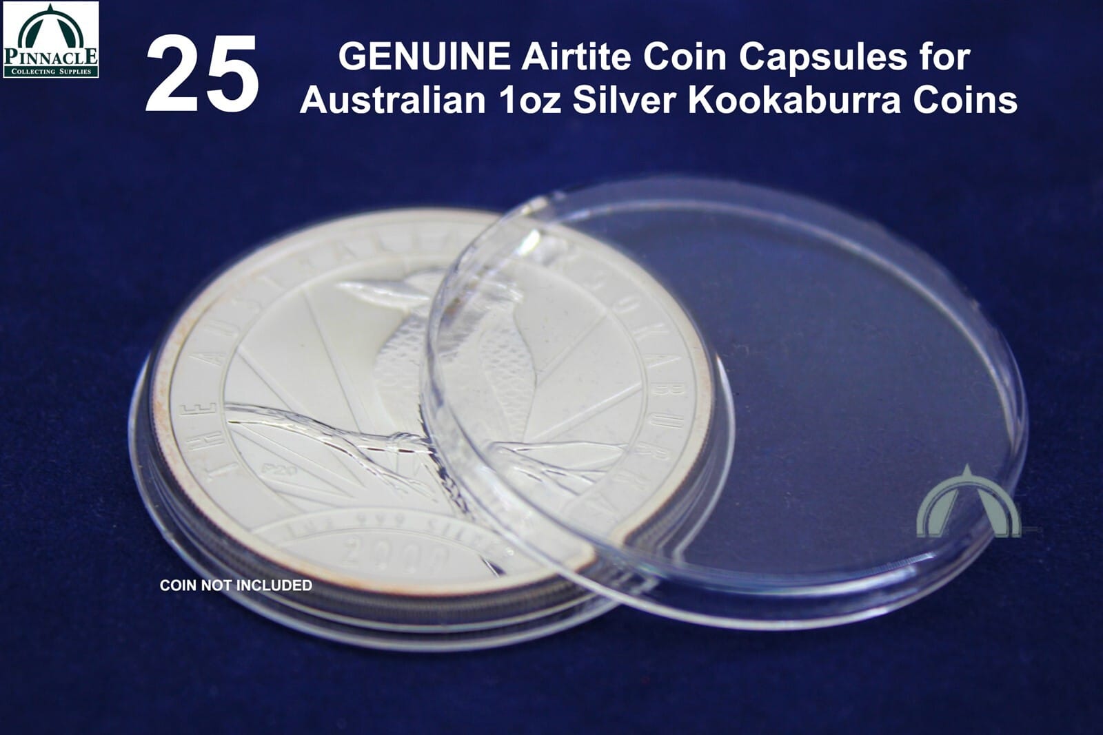 25 Genuine Direct Fit Airtite Coin Capsules For Australian 1Oz Silver Kookaburra 2 25 GENUINE Direct Fit Airtite Coin Capsules for Australian 1oz Silver Kookaburra - Image 2