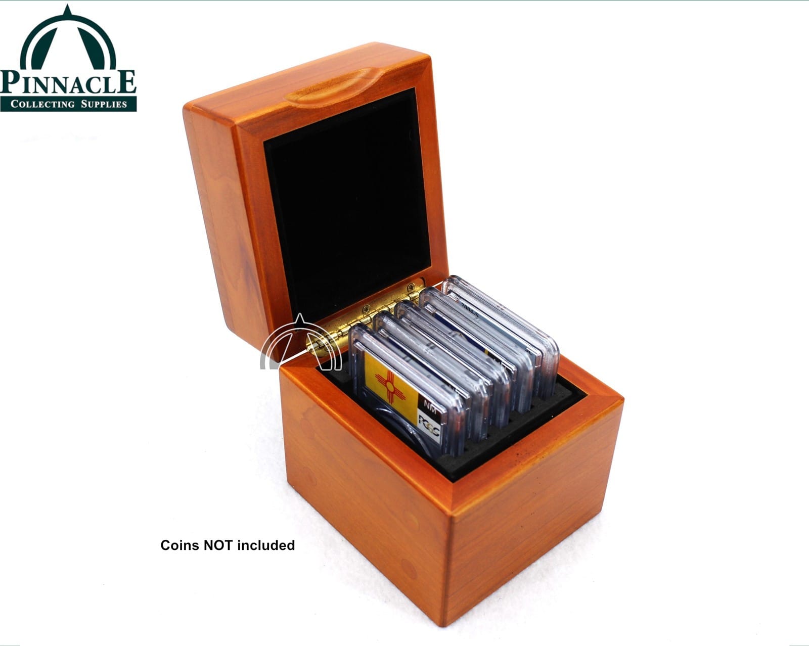 Solid Wood Display Box For 5 Certified Coin Slabs From Pcgs Or Ngc 1 Solid Wood Display Box for 5 Certified Coin Slabs from PCGS or NGC