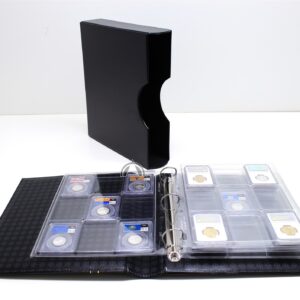 Grande BLACK Album & Slipcase with 4 Encap Pages for 36 Certified Coin Slabs