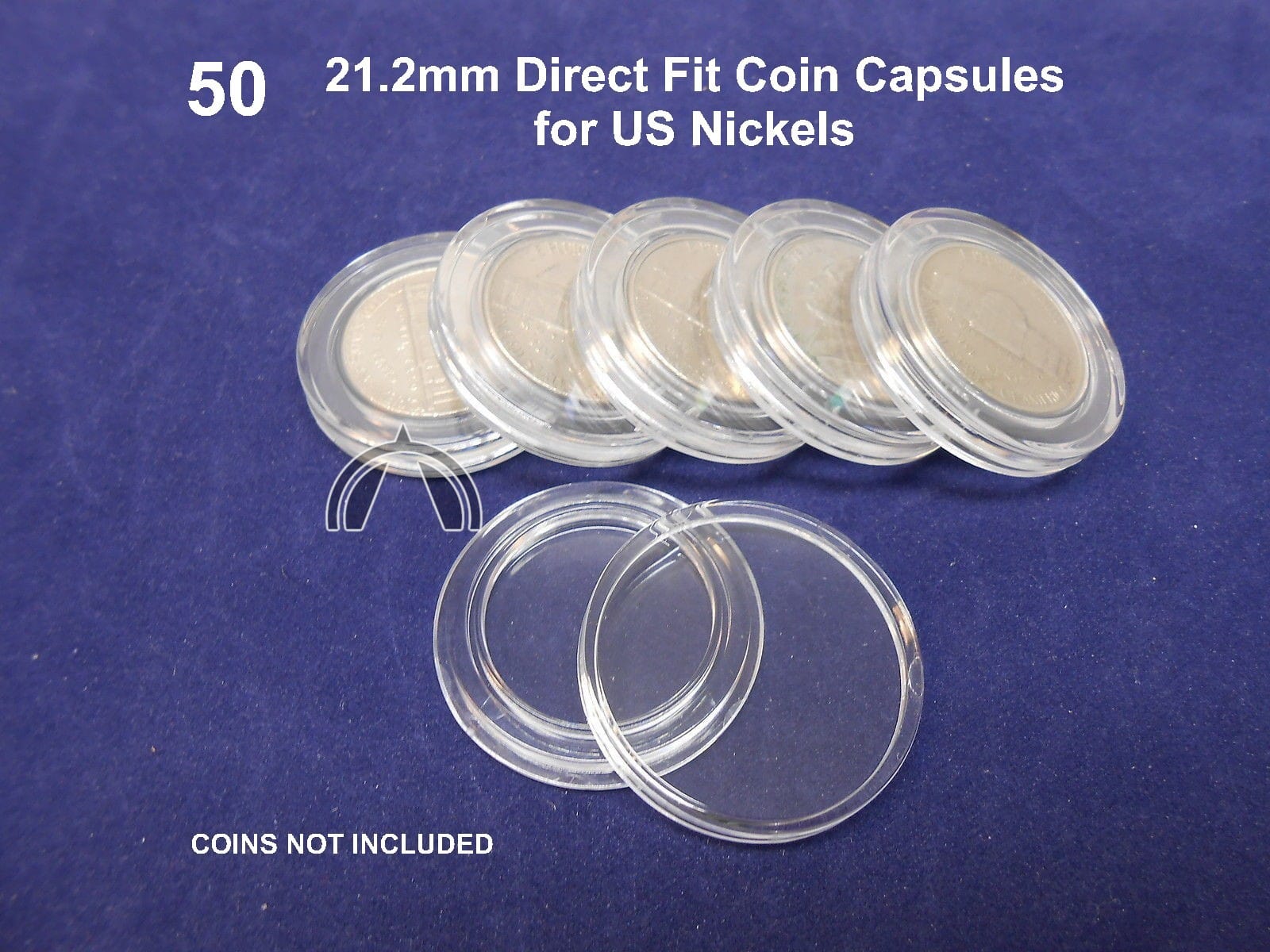 50 Direct Fit Airtite Coin Capsules | Us Nickels Liberty Buffalo Jefferson 21Mm 2 50 Direct Fit Airtite Coin Capsules | US Nickels Liberty Buffalo Jefferson 21mm - Image 2