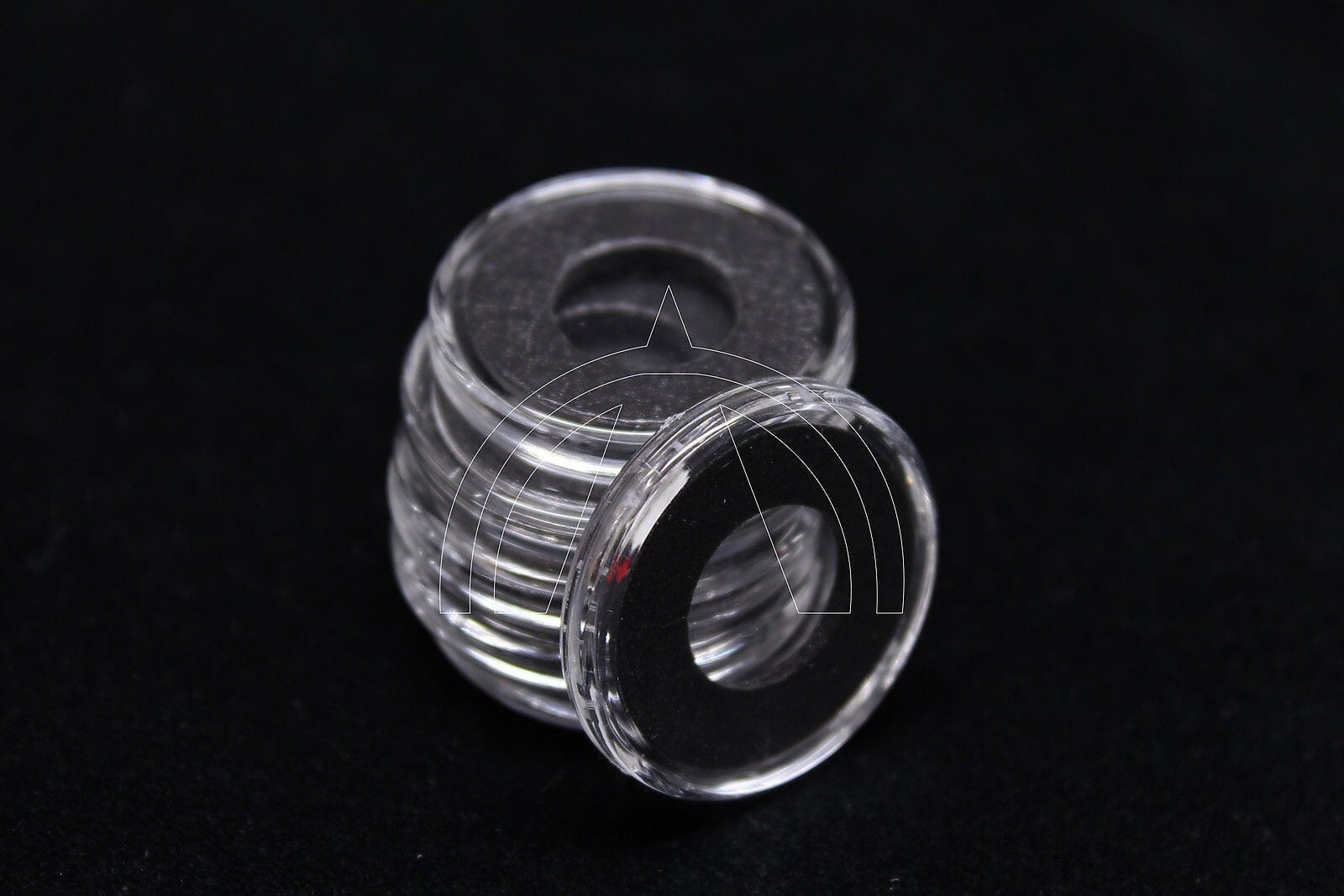 10 Airtite Coin Capsule Holders With Black Rings For Maple Gold 1/20Th Oz, 14Mm 2 10 Airtite Coin Capsule Holders with Black Rings for Maple Gold 1/20th oz, 14mm - Image 2