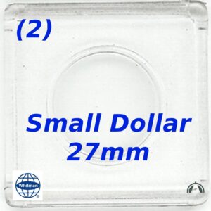 2 Two Whitman Clear Plastic 2x2 for US Small Dollar Snaplock Coin Holders 27mm