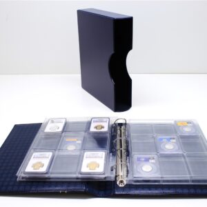 Grande BLUE Album & Slipcase with 4 Encap Pages for 36 Certified Coin Slabs