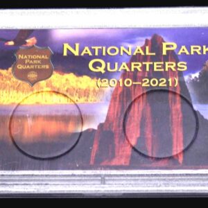 National Park Quarter Rock & Eagle Coin Case by H.E. Harris / Whitman