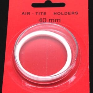 Airtite Coin Capsule w 40mm White Ring for Mexico 1oz Silver Libertad 1996 - Pre