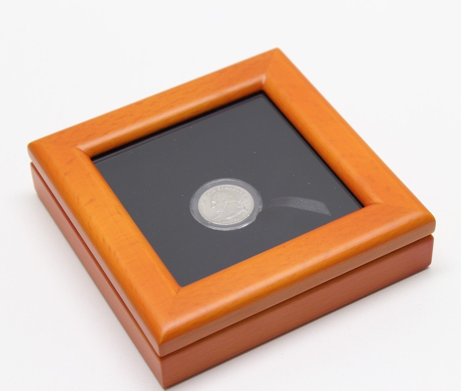 Glass Top Wood Display Box &Amp; Coin Capsule Holder Model A American Eagle $5 Gold 1 Glass Top Wood Display Box & Coin Capsule Holder Model A American Eagle $5 Gold