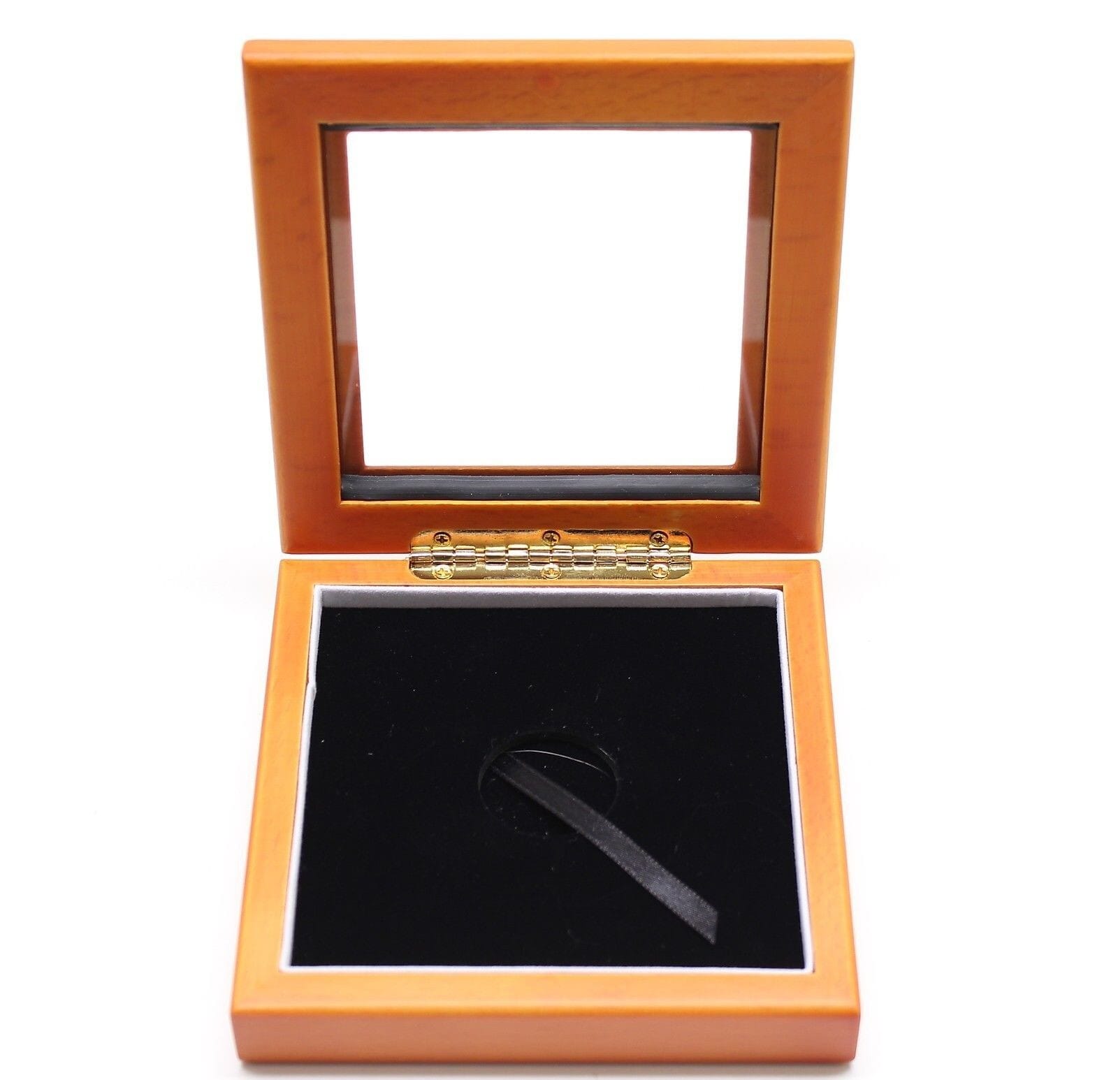 Glass Top Wood Display Box &Amp; Coin Capsule Holder Model A American Eagle $5 Gold 2 Glass Top Wood Display Box & Coin Capsule Holder Model A American Eagle $5 Gold - Image 2