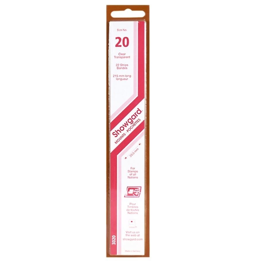 215Mm X 20Mm Showgard Clear Stamp Mounts 22 Mounts Per Package Cut To Size Uk Us 1 215mm x 20mm Showgard CLEAR Stamp Mounts 22 Mounts per Package Cut to Size UK US