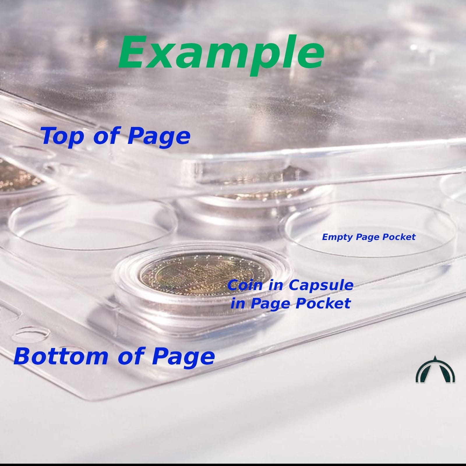 Encap 44/45 Pages For Coins In Air-Tite Model I Capsules / American Silver Eagle 2 ENCAP 44/45 Pages For Coins In Air-tite Model I Capsules / American Silver Eagle - Image 2