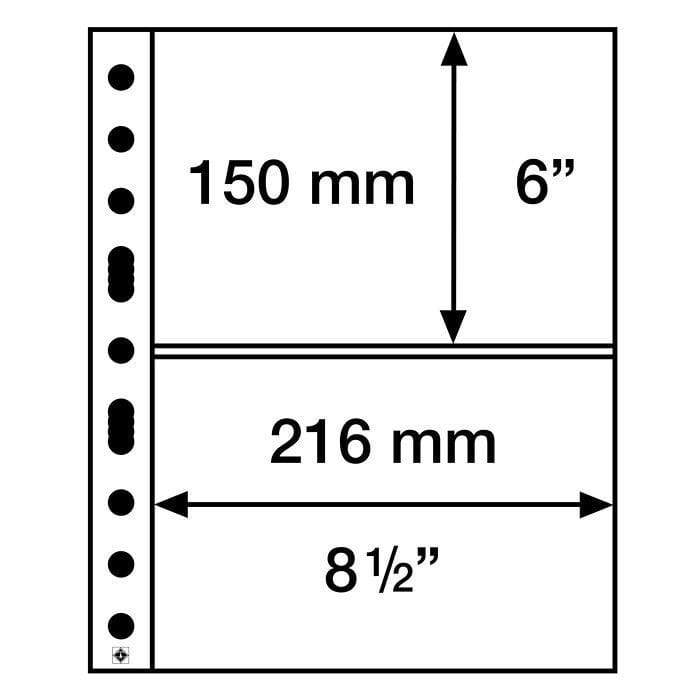 5 Crystal Clear Grande Pages W 2 Pockets For Graded Currency &Amp; Large Currency 1 Grande 2C Pages