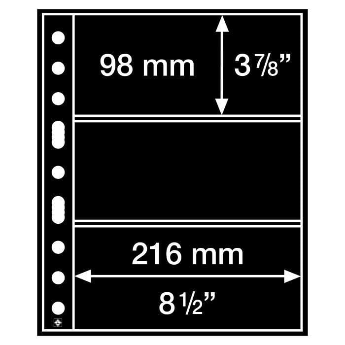 10 Double Sided Black Grande Pages W 3 Pockets / Side For Large Currency &Amp; Other 1 10 Double Sided Black Grande Pages w 3 Pockets / Side for Large Currency & Other