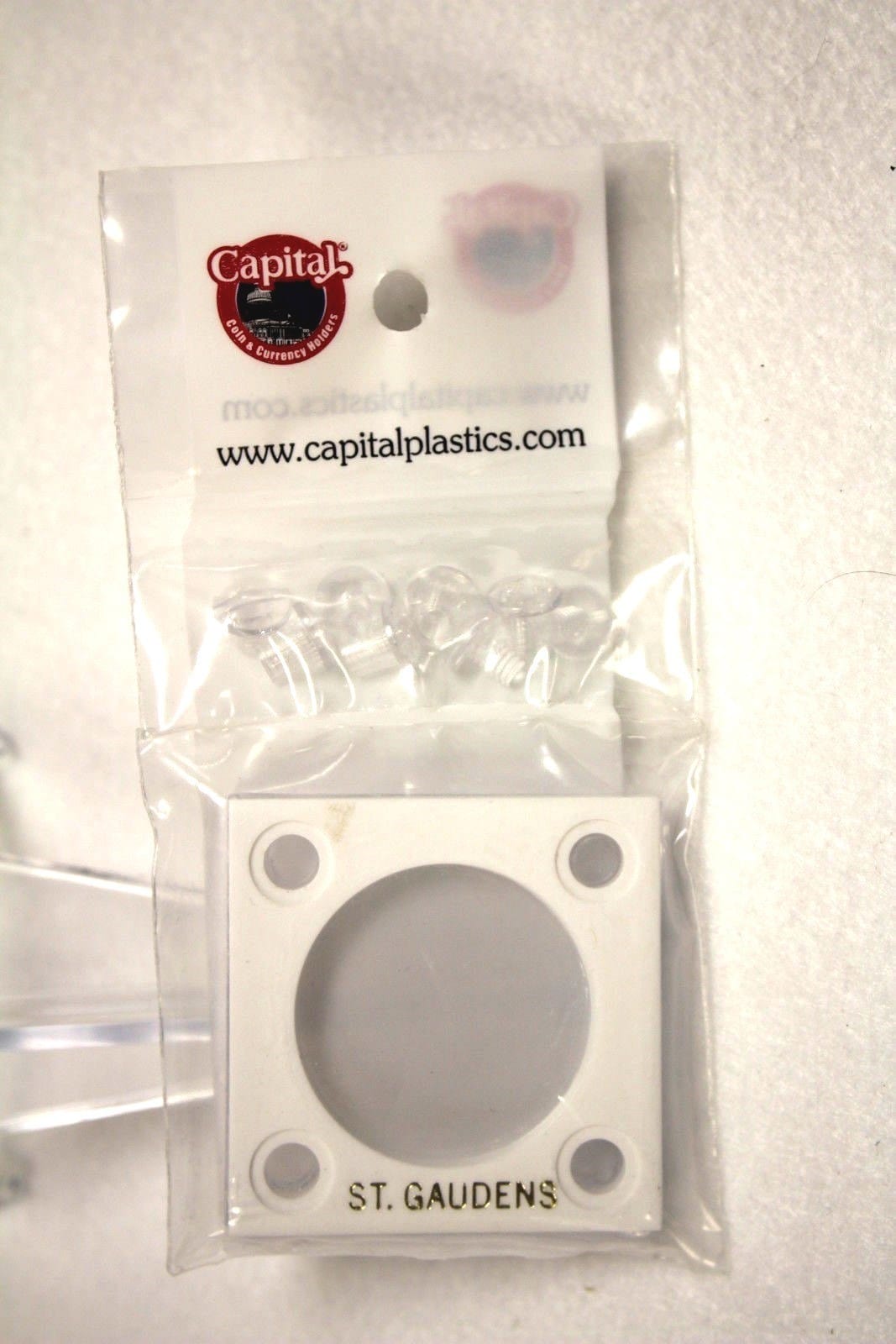 Capital Plastics Holder 2X2 For Us St. Gaudens Gold Coin - White 1 Slot 1 Capital Plastics Holder 2x2 for US St. Gaudens Gold Coin - White 1 Slot