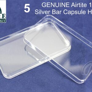 5 Pack of 10oz GENUINE Airtite Direct Fit Silver Bar Capsule Holder / Air Tight