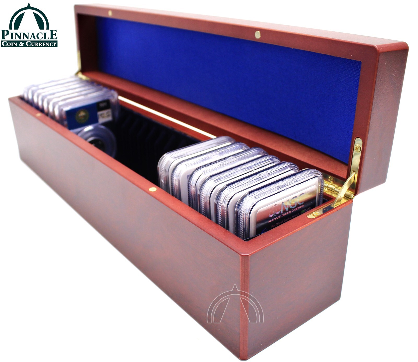 Wood Box For 25 Certified Graded Coin Slabs By Pcgs Ngc Anacs Icg &Amp; Others 1 Wood Box for 25 Certified Graded Coin Slabs by PCGS NGC ANACS ICG & Others