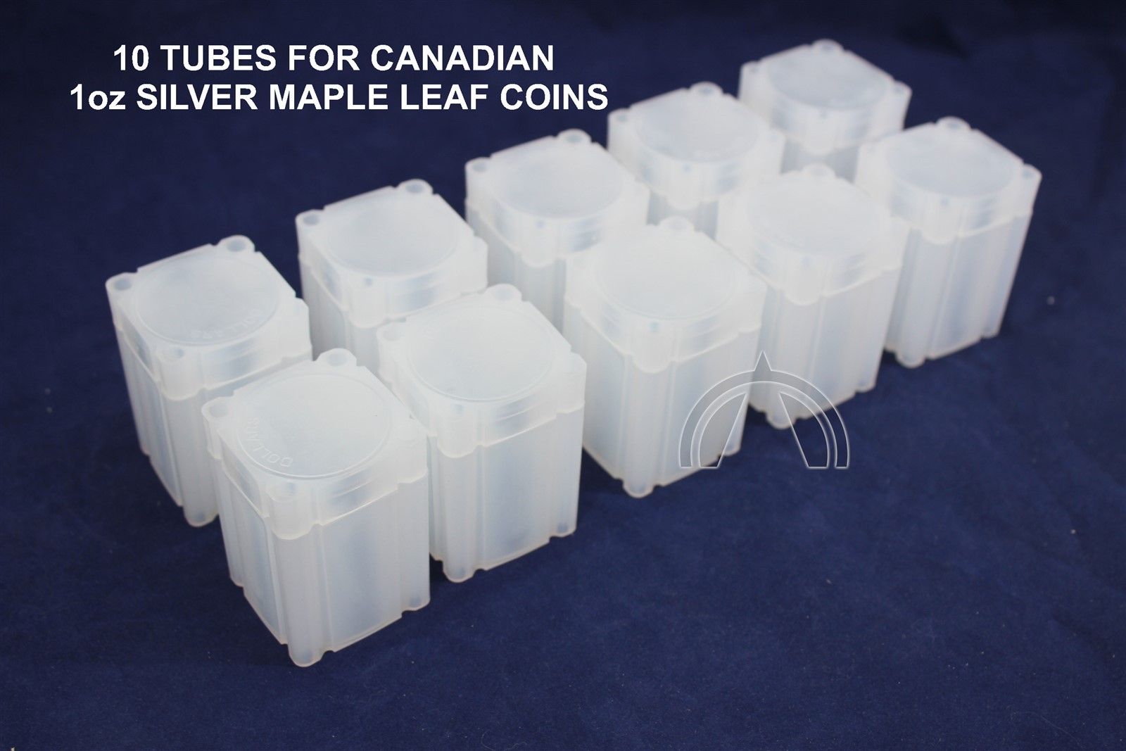 10 Large Dollar Square Tubes By Lighthouse For Canadian 1 Oz Silver Maple Leaf 1 10 Large dollar coin tubes