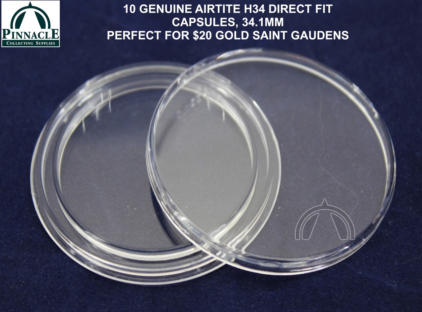 10 - 34Mm Direct Fit Airtite Coin Capsule Holders For $20 Gold Saint Gaudens 1 34mm direct fit coin capsules