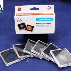 6 Pack 24mm Quadrum INTERCEPT 2"x2" Square Coin Holders for France 20 Centimes