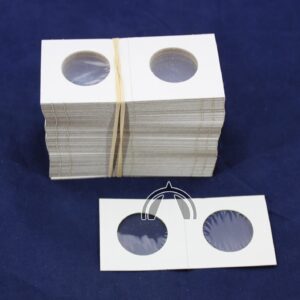 100 PREMIUM QUALITY MYLAR & CARDBOARD 2"x2" SMALL DOLLAR COIN HOLDER FLIPS