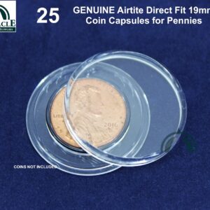 Direct fit round coin capsules for pennies