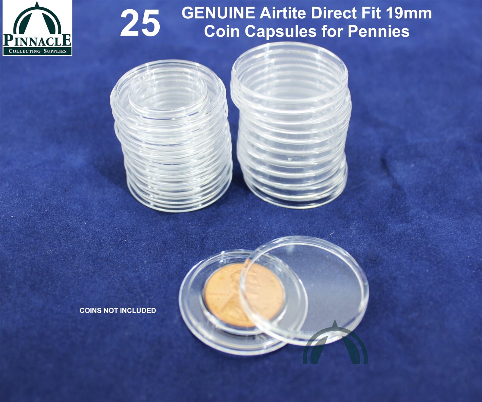25 Genuine Airtite Direct Fit Coin Capsules For Us Penny And Other 19Mm Coins 3 25 GENUINE Airtite Direct Fit Coin Capsules for US Penny and other 19mm Coins - Image 3