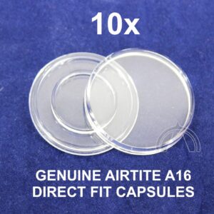 10 Genuine 16.5mm Direct Fit Airtite Coin Capsules | 1/10oz American Gold Eagle