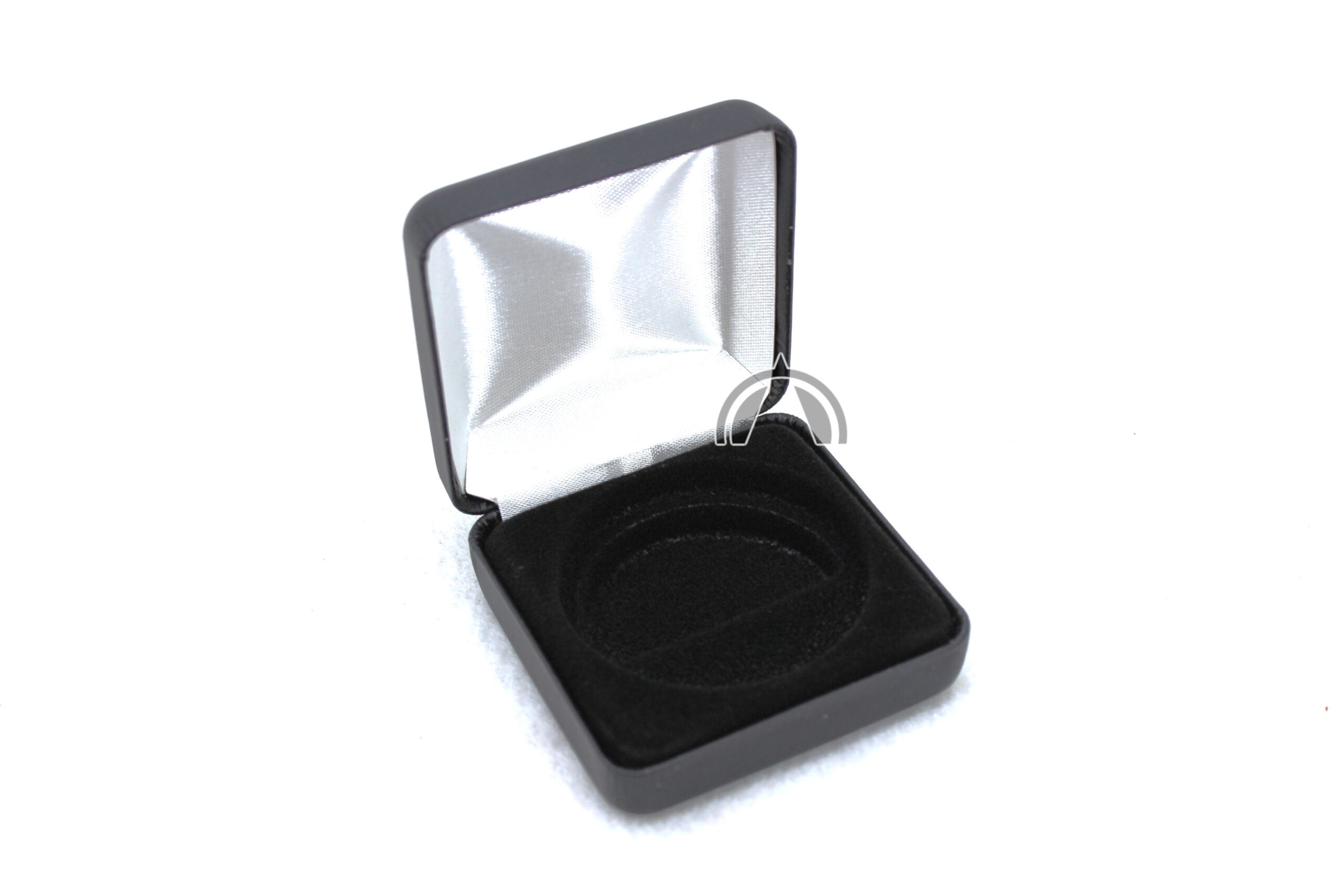 Black Leatherette Box For Model X Coin Capsule - Holds Challenge Coins 2 Model X coin capsule box