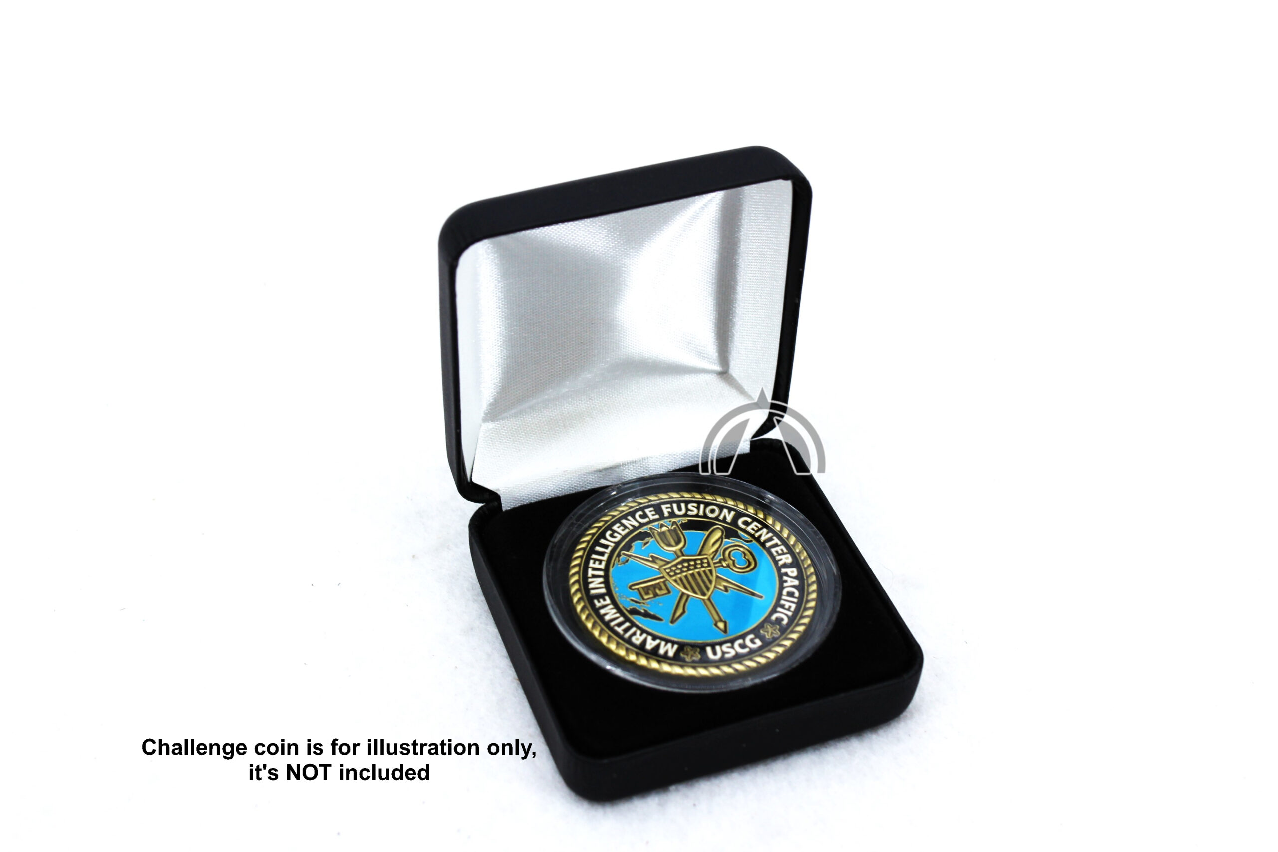 Black Leatherette Box For Model X Coin Capsule - Holds Challenge Coins 4 Model X coin capsule box