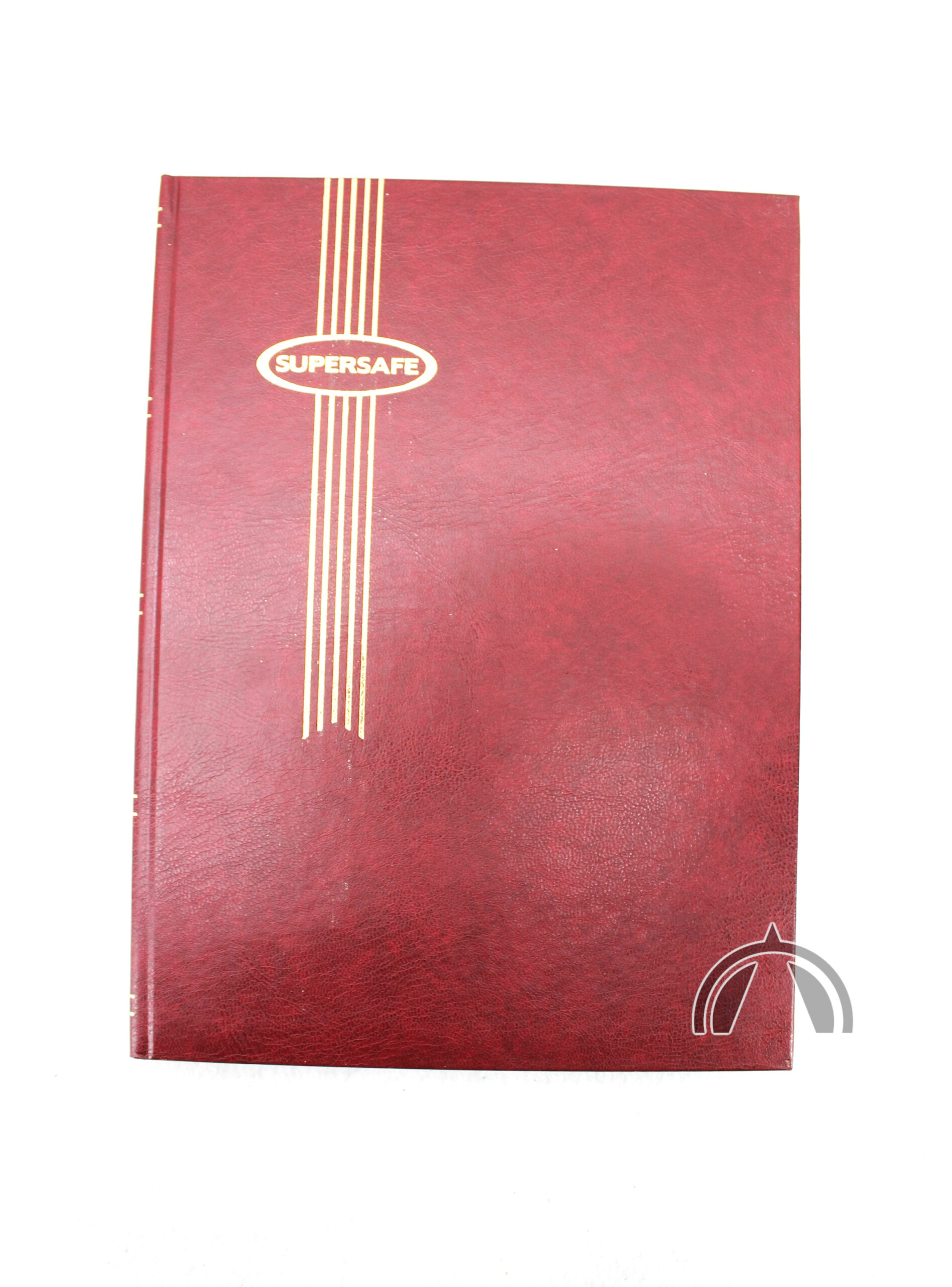 16 Page Burgundy Hardcover Supersafe Stockbook W Black Pages &Amp; Glassine Inter 1 burgundy stamp stockbook