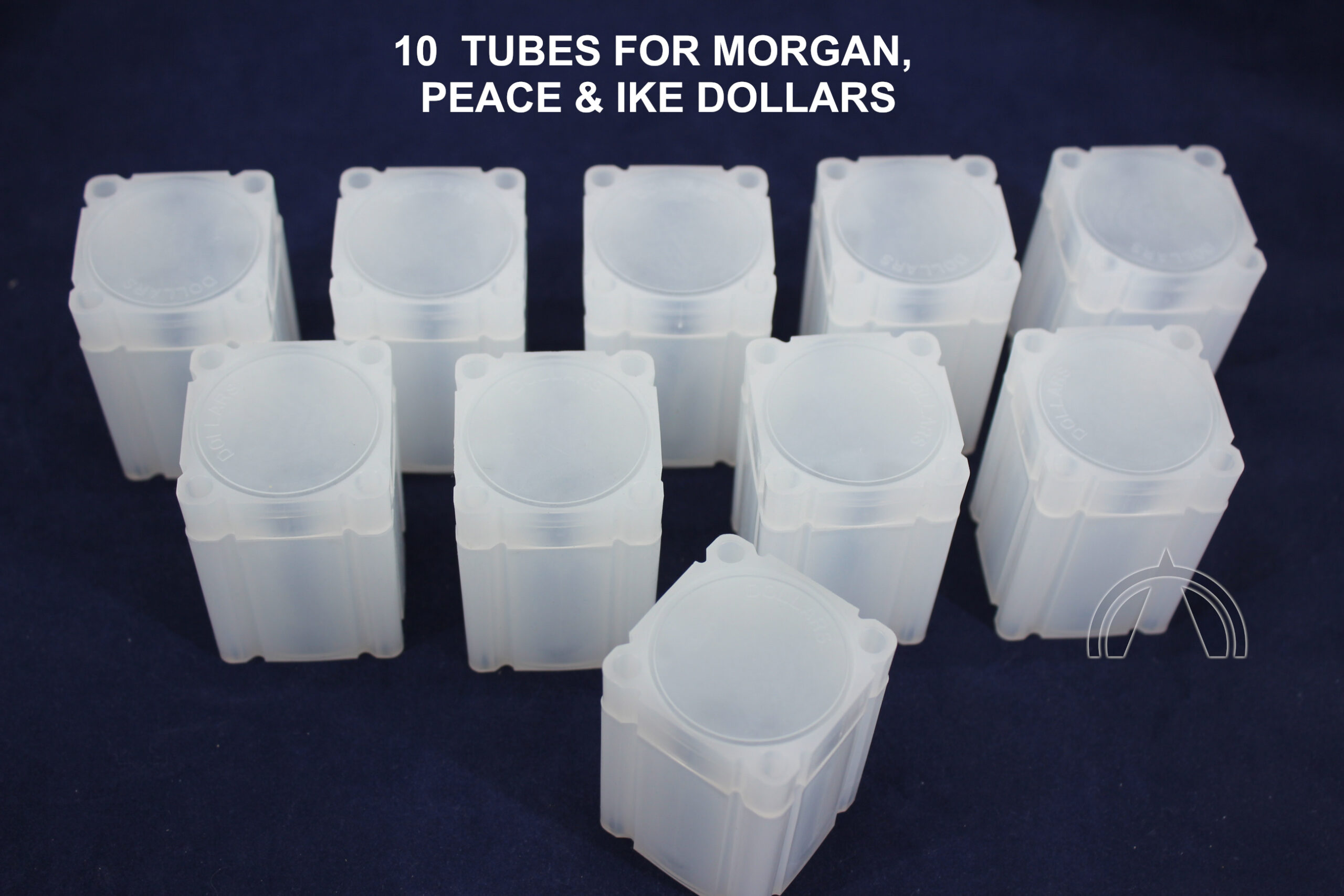 10 Large Dollar Square Archival Coin Tubes For Morgan Peace Eisenhower Lighthouse 2 coin tubes
