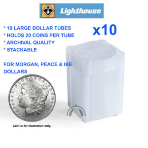 10 large dollar coin tubes