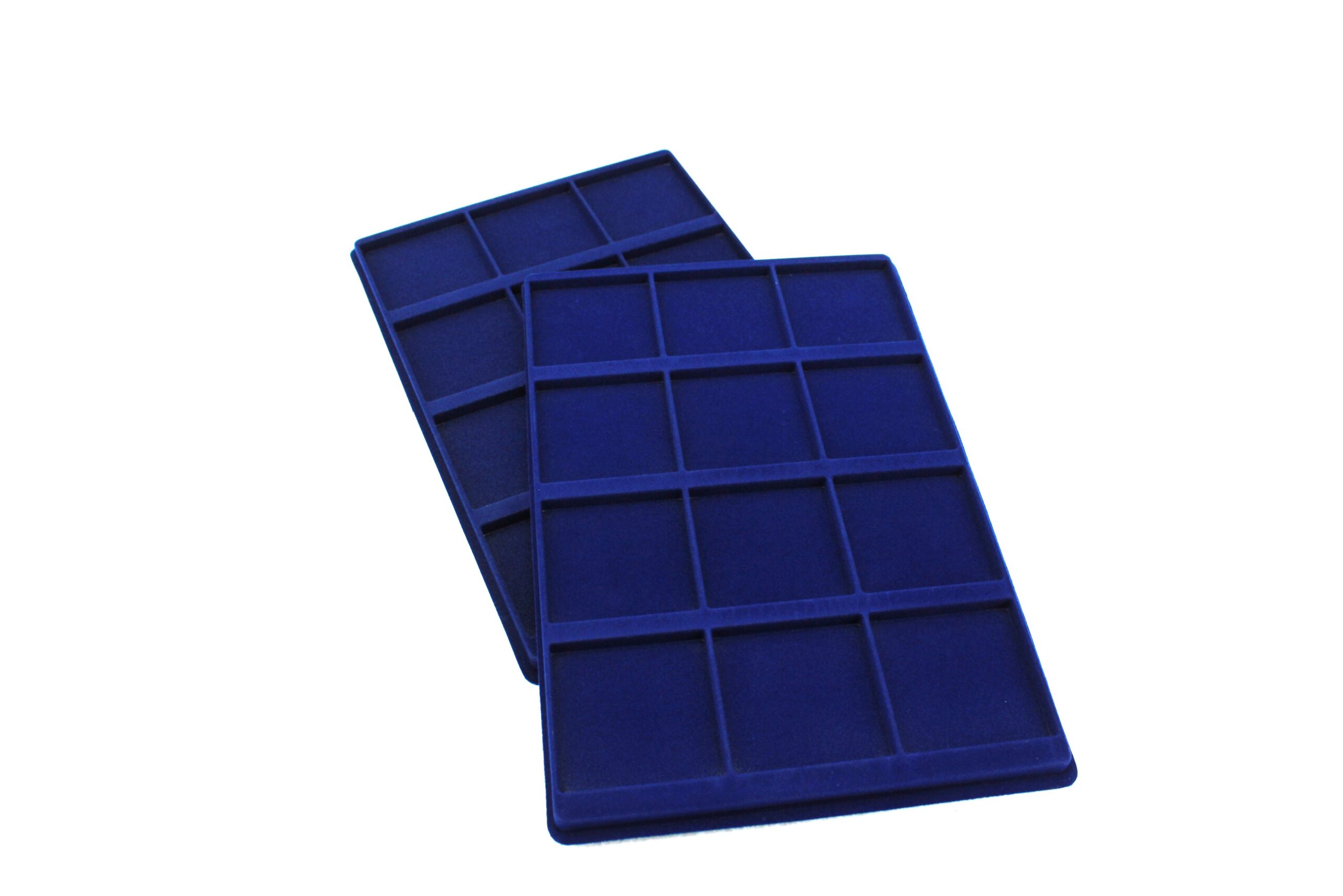 2 Blue Velvet Coin Trays, 12 Spaces Each (24 Total) For Coins In 2.5&Quot;X2.5&Quot; Flips 3 2 Blue Velvet Coin Trays, 12 Spaces Each (24 Total) for Coins in 2.5"x2.5" Flips - Image 3