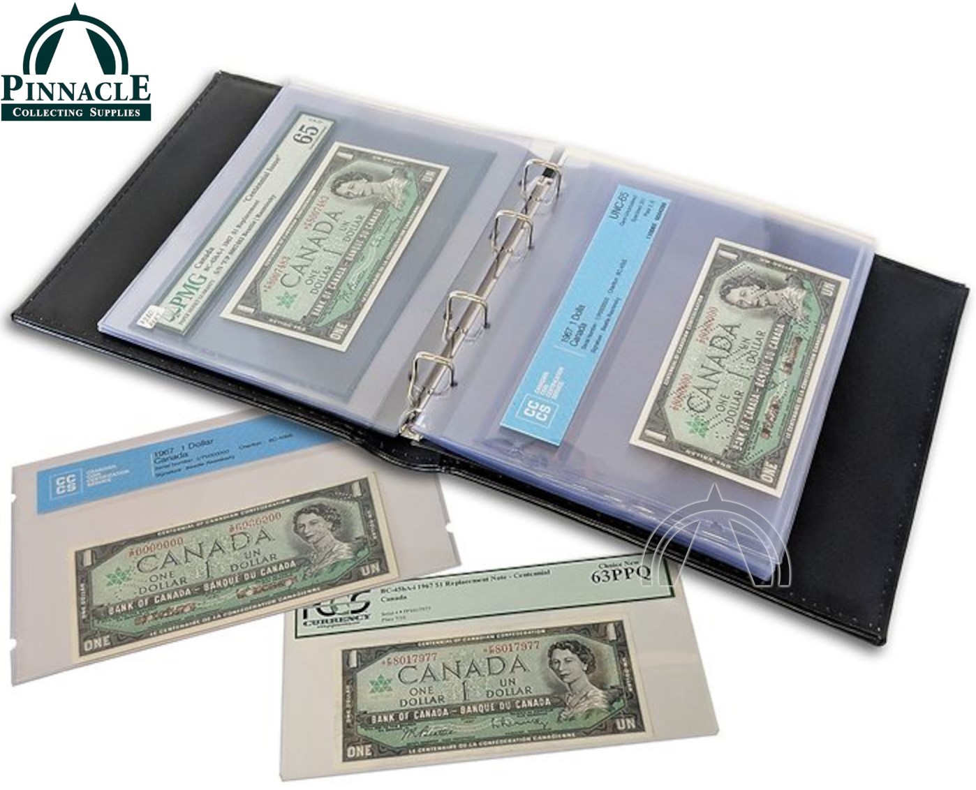 Certified Graded Currency &Amp; Banknote Album W 20 Removable Pages | 4 Ring Binder 1 Certified Graded Currency & Banknote Album w 20 Removable Pages | 4 Ring Binder