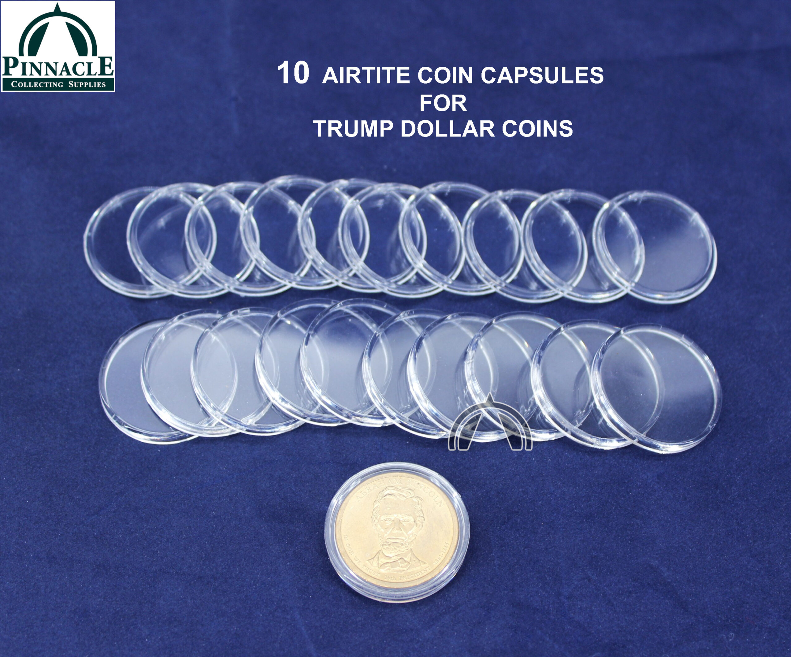 10 26.5Mm Airtite Coin Capsule Holders For Trump Dollar Coins 1 Trump dollar coin capsules