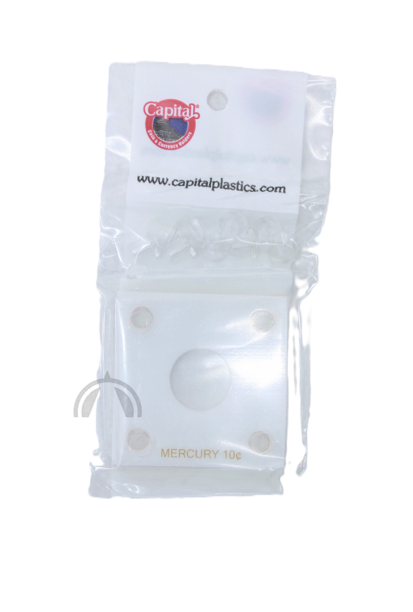 Capital Plastics 2X2 Holder For Us Silver Mercury Dime Coin - White 1 Slot 1 Mercury dime holder, white